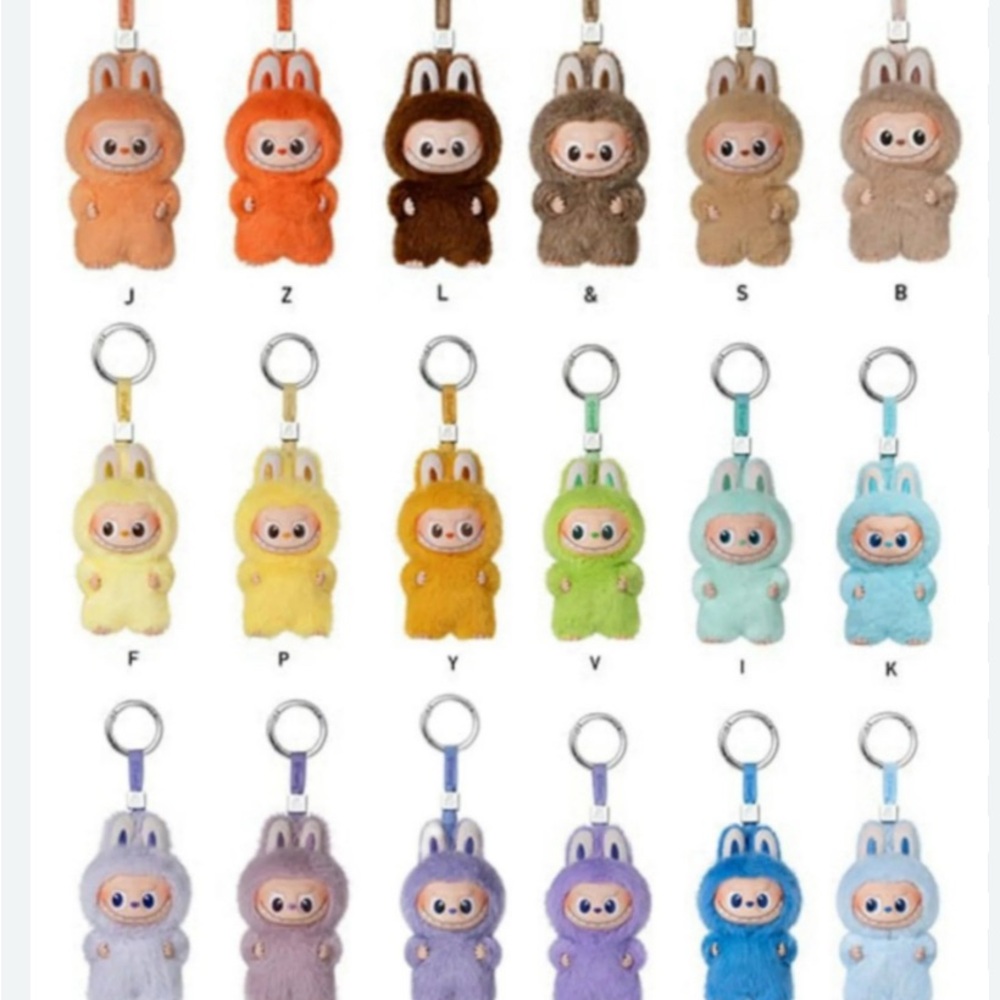 Pin For Love Labubu Cute Plush Keychain Set